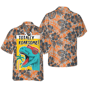 Totally Awesome T-Rex Dinosaur Hawaiian Shirt