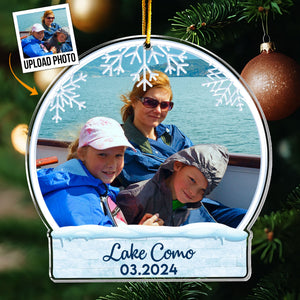 Custom Photo Travel Memories - Gift For Family - Personalized Acrylic Photo Ornament