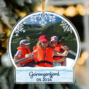 Custom Photo Travel Memories - Gift For Family - Personalized Acrylic Photo Ornament