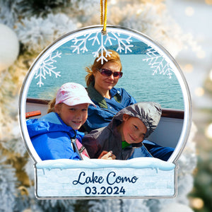 Custom Photo Travel Memories - Gift For Family - Personalized Acrylic Photo Ornament