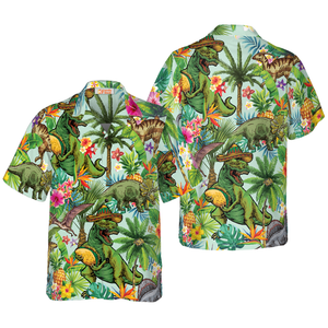 Tropical Dinosaur Hawaiian Shirt