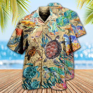 Turtle Under The Ocean - Hawaiian Shirt