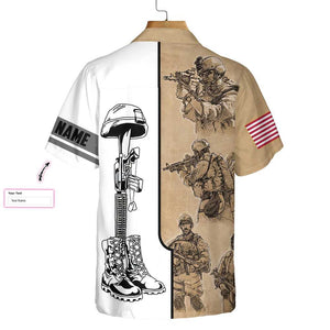 Personalized Veteran US Army Vintage Hawaiian Shirt