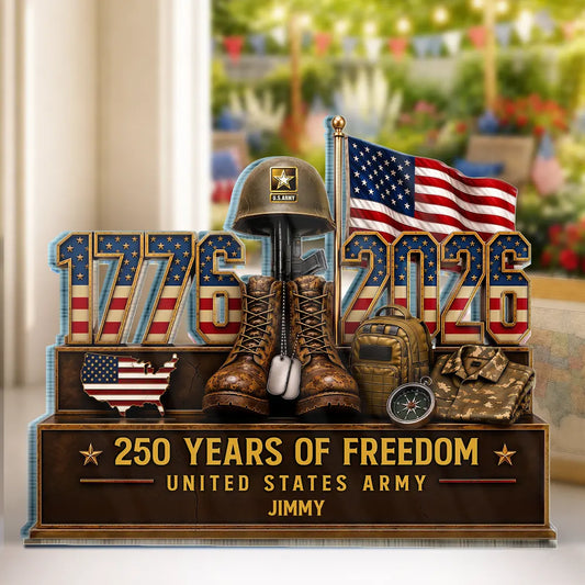 USA250YearsOfFreedom1776 2026 PersonalizedCustomShapedAcrylicPlaque YM264 IMA199 DEF