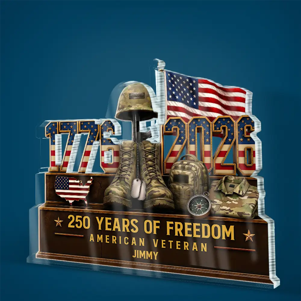 USA250YearsOfFreedom1776 2026 PersonalizedCustomShapedAcrylicPlaque YM264 IMA199 MK1