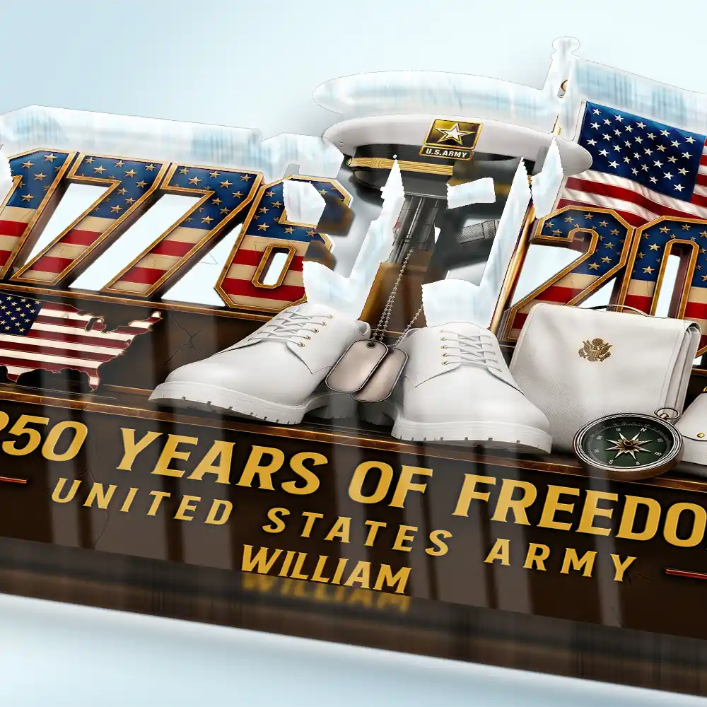 USA250YearsOfFreedom1776 2026 PersonalizedCustomShapedAcrylicPlaque YM264 IMA199 MK2