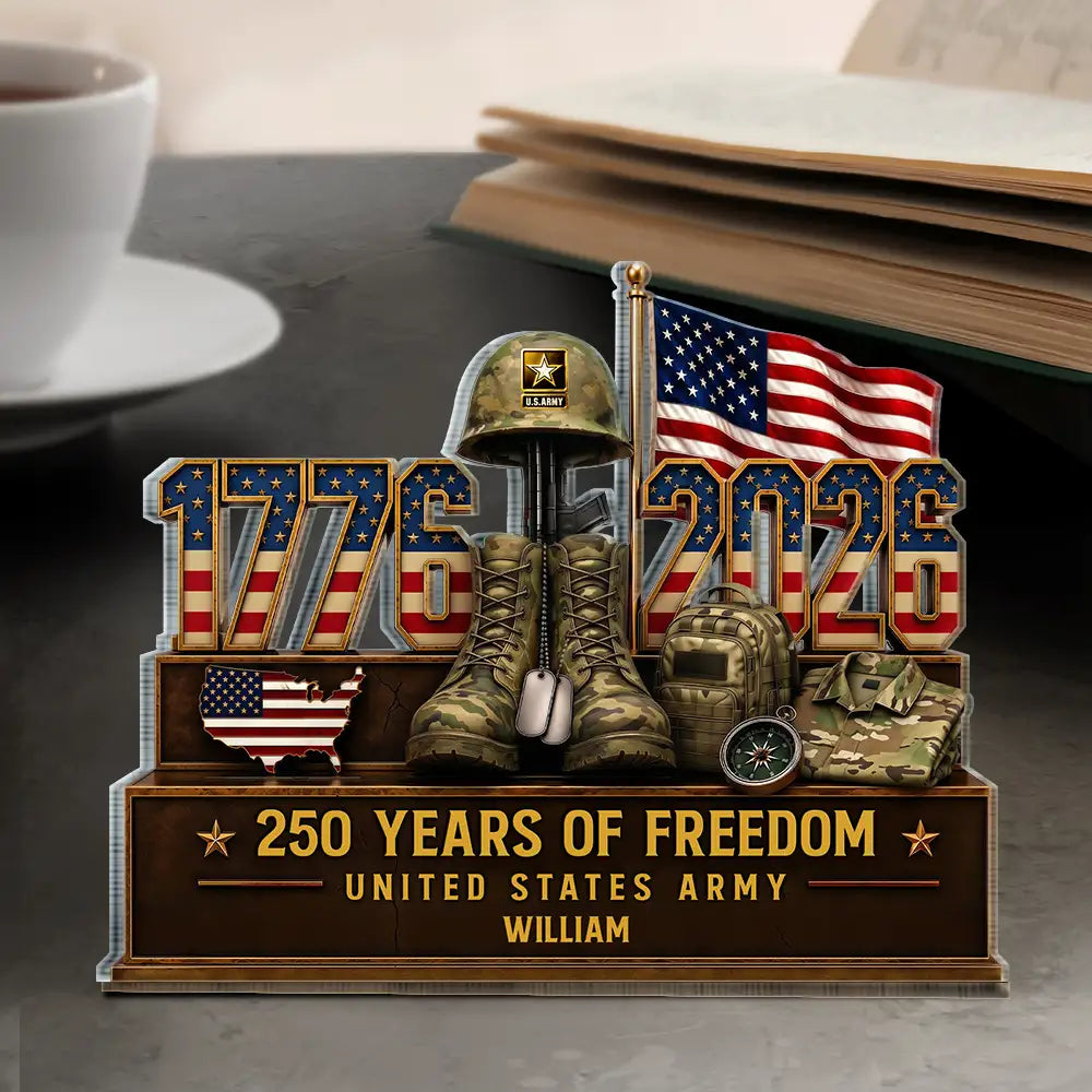USA250YearsOfFreedom1776 2026 PersonalizedCustomShapedAcrylicPlaque YM264 IMA199 MK3