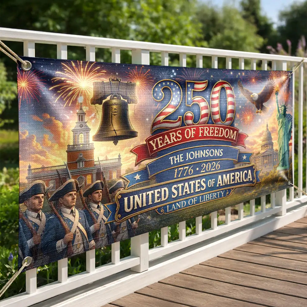 USA250thAnniversaryLandOfLiberty PersonalizedHorizontalBanner DH352 CLA2678 mkweb2