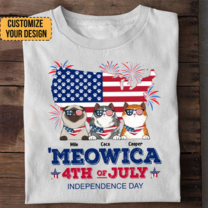 Meowica 4th Of July Independence Day - Gift For Cat Lovers - Personalized TShirt