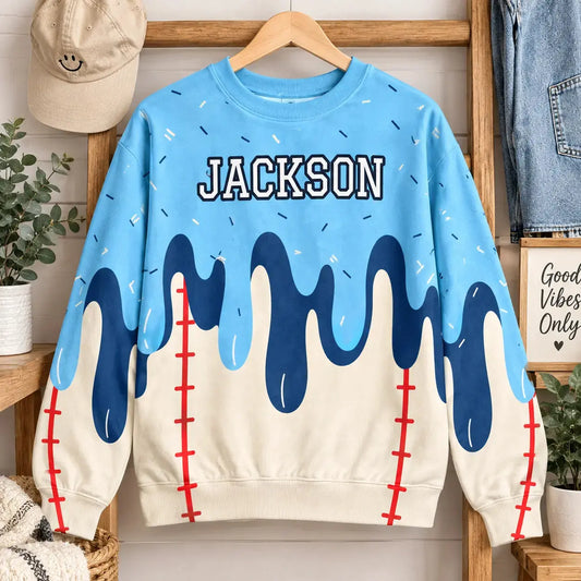 UglySweaterIceCreamDripPersonalizedSportGift 2