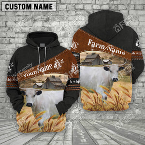 Personalized Uni British White Park On Farm Printed 3D Black Hoodie