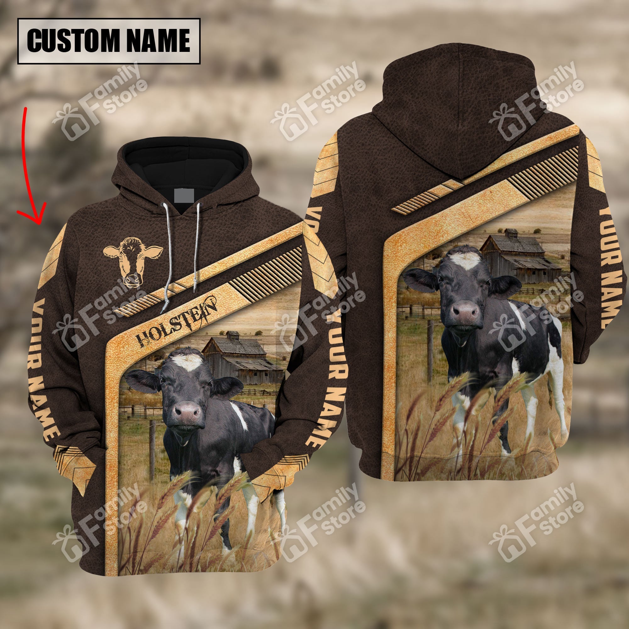 Personalized Uni Holstein On The Meadow Hoodie