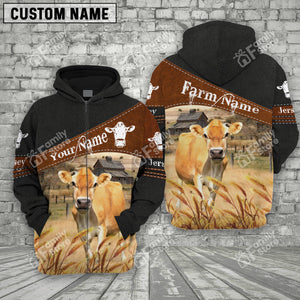 Personalized Uni Jersey On Farms Printed 3D Black Hoodie