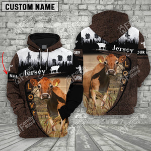 Uni Jersey On Farms Printed 3D Wooden Forest Hoodie