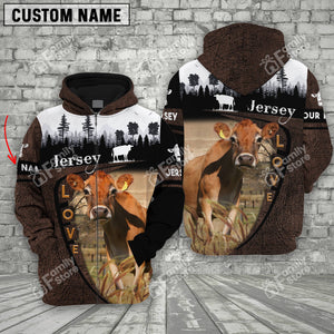 Uni Jersey On Farms Printed 3D Wooden Forest Hoodie