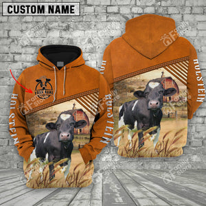 Personalized Name Uni Holstein Barn Farm 3D Hoodie