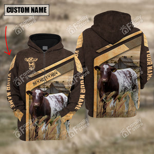 Personalized Uni Shorthorn On The Meadow Hoodie