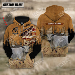 Personalized Uni Speckle Park US Flag Pattern Hoodie