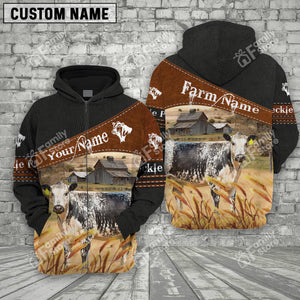 Personalized Uni Speckle Park On Farm Printed 3D Black Hoodie