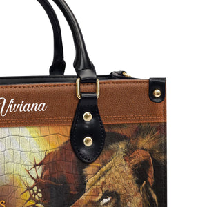 Unique Personalized Leather Handbag - There Is Power In The Name Of Jesus