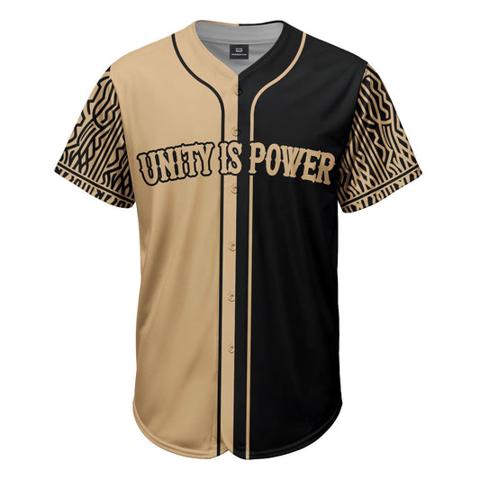 UnityIsPowerBrownBlackBaseballJersey2