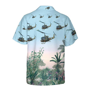 Us Army Helicopter Hawaiian Shirt, Tropical Helicopter Shirt