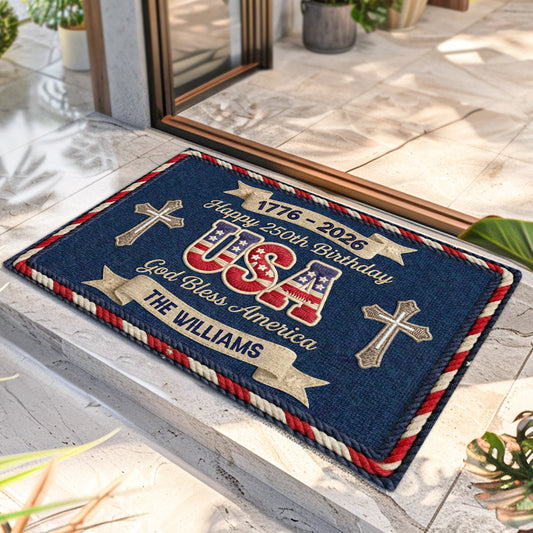 Usa250thBirthdayPersonalizedDoormat2