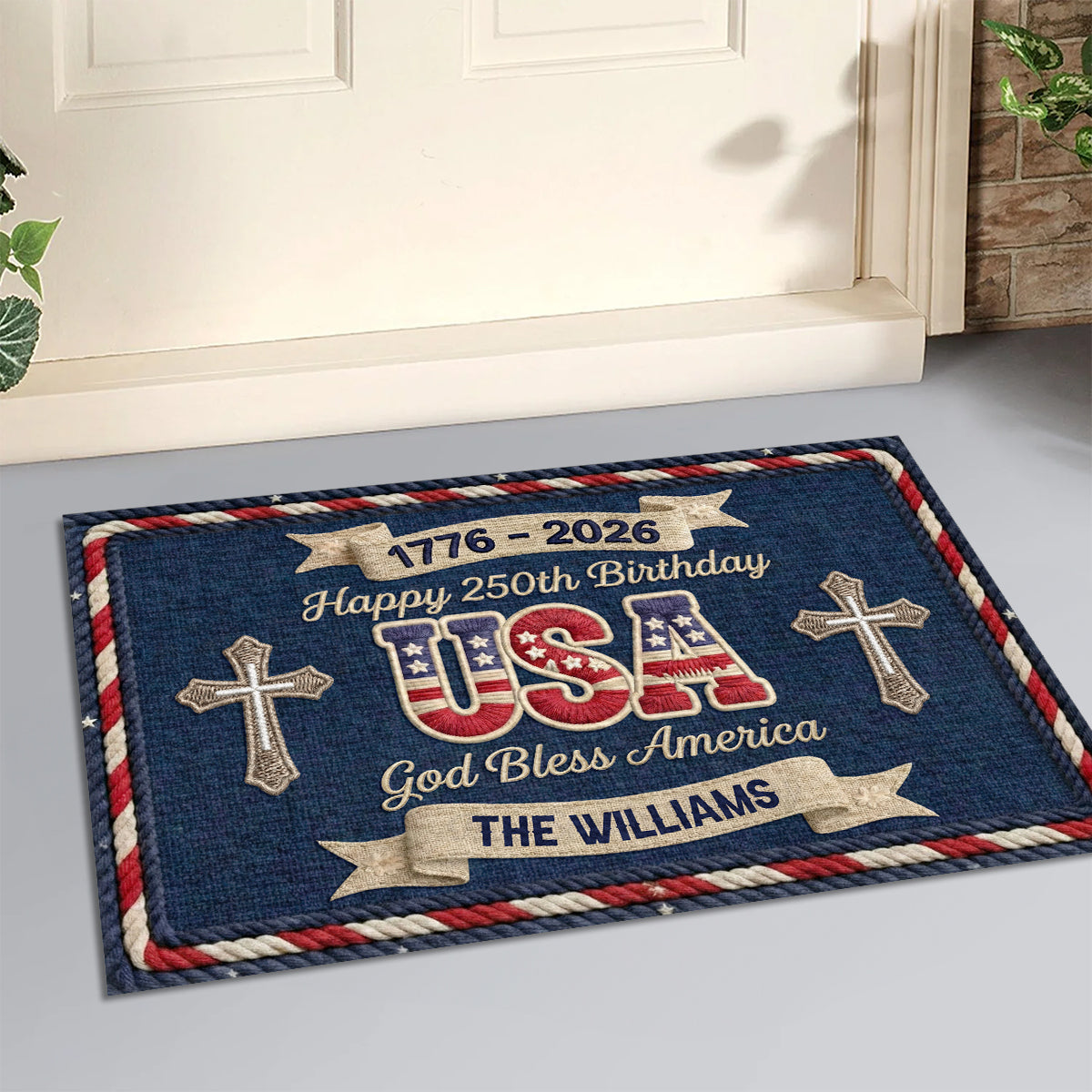 Usa250thBirthdayPersonalizedDoormat3