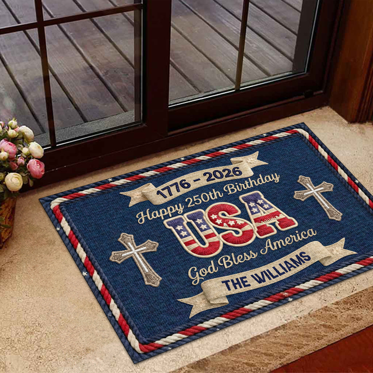 Usa250thBirthdayPersonalizedDoormat5