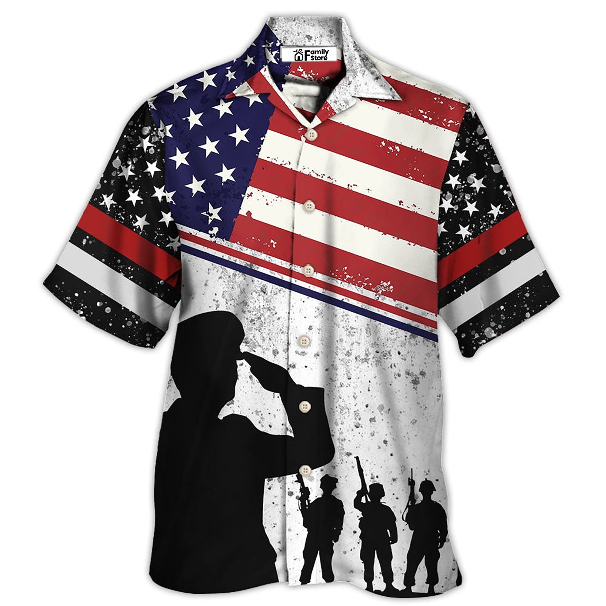 Veteran I Am A Dad Grandpa And A Veteran With Usa Flag - Hawaiian Shirt