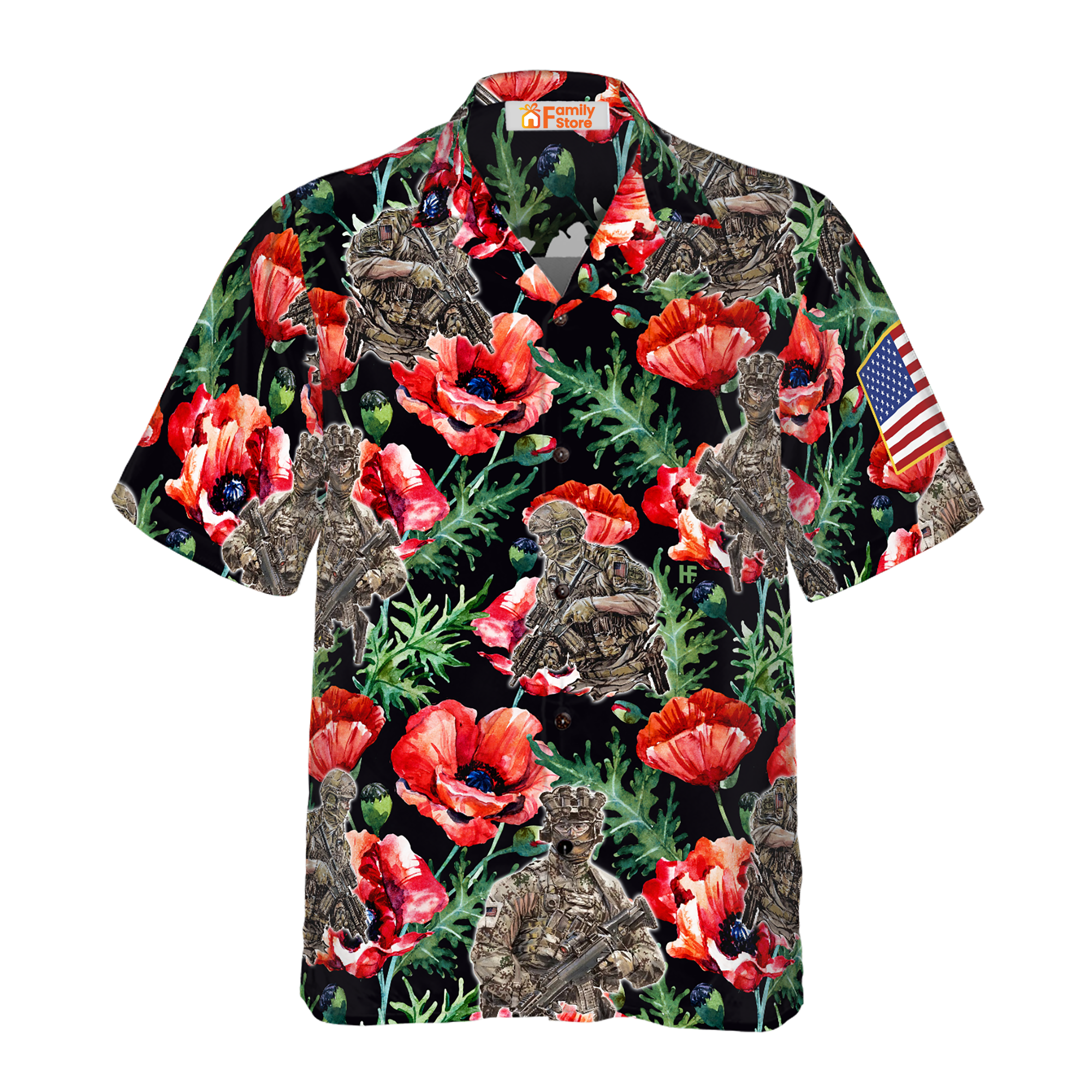 Veteran Less We Forget Hawaiian Shirt