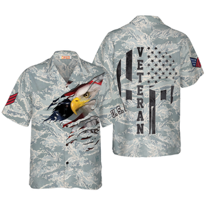 Veteran Proud US Airforce Camouflage Hawaiian Shirt