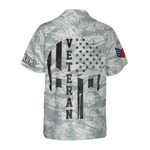 Veteran Proud US Airforce Camouflage Hawaiian Shirt