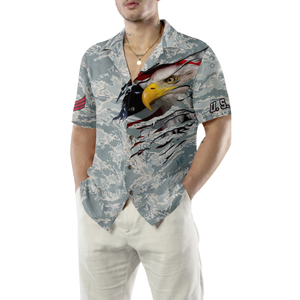 Veteran Proud US Airforce Camouflage Hawaiian Shirt