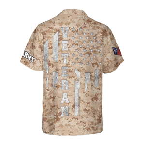 Veteran Proud US Desert Marine Camouflage Hawaiian Shirt