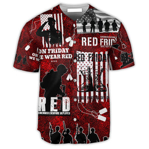 Veteran Red Friday With Boots Baseball Jersey