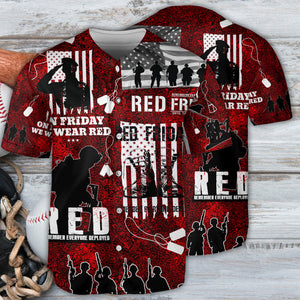 Veteran Red Friday With Boots Baseball Jersey