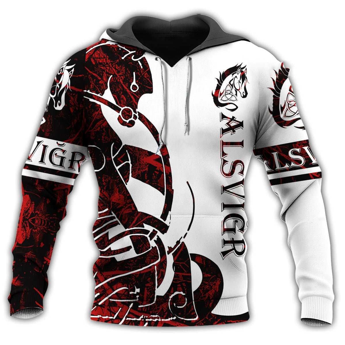 Viking Alsvidr Legend Red And White Style Cool Style - Hoodie