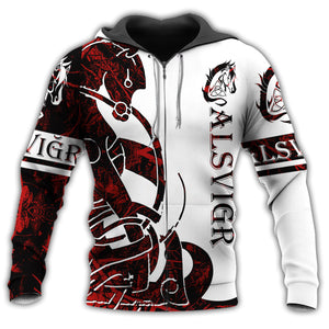 Viking Alsvidr Legend Red And White Style Cool Style - Hoodie