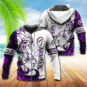 Viking Arvakr Legend Purple And White - Hoodie