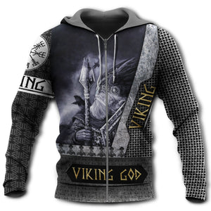 Viking Blood Fenrir Wolf In Night - Hoodie