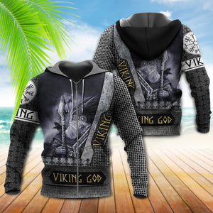 Viking Blood Fenrir Wolf In Night - Hoodie