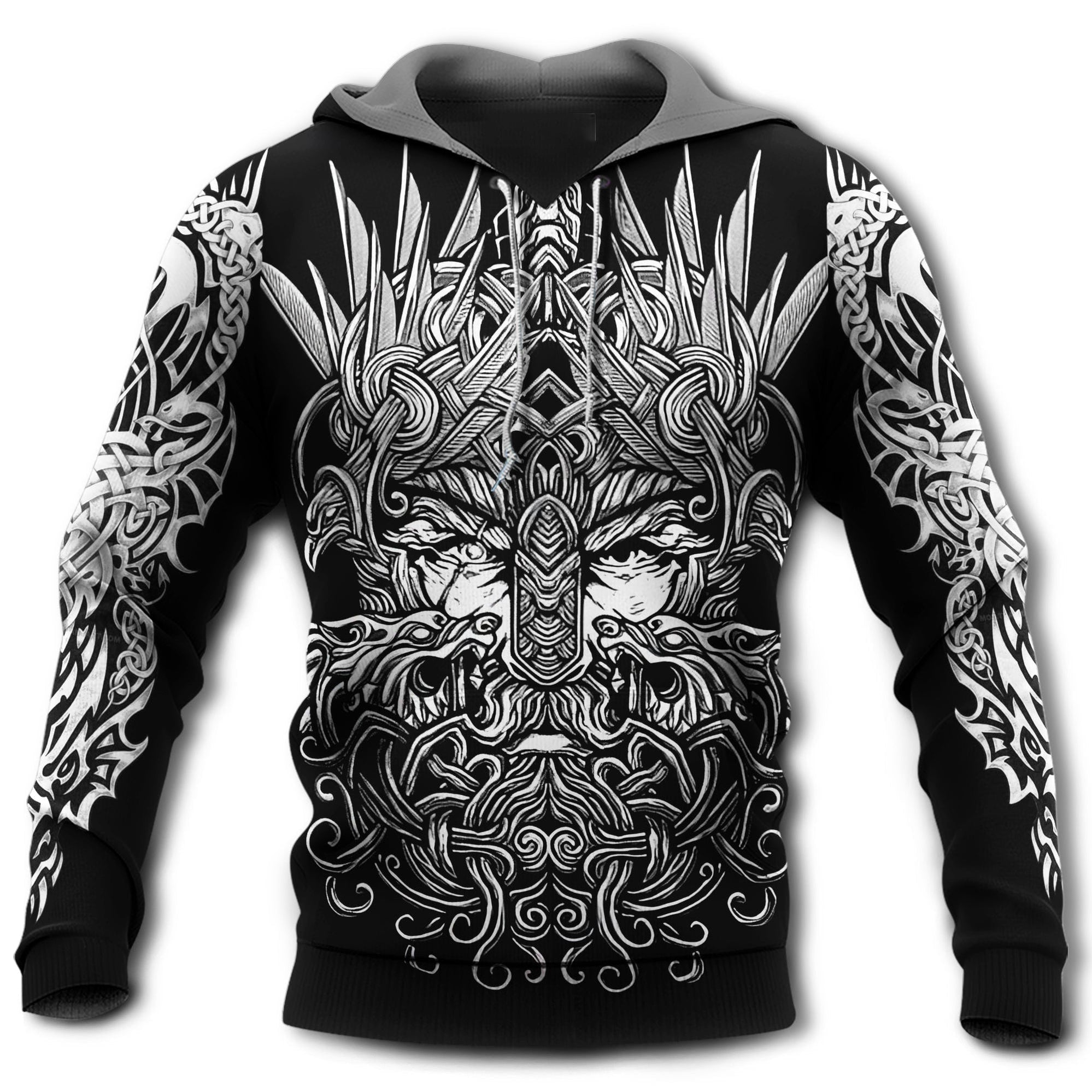 Viking Blood Pattern Black - Hoodie