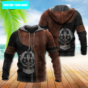 Personalized Viking Blood With Brown and Black - Hoodie