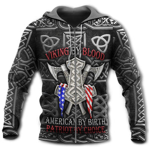 Viking By Blood Amazing American - Hoodie