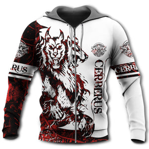 Viking Cerberus Legend Red And White - Hoodie