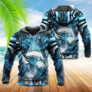 Viking Dragon Amazing Blue Style - Hoodie