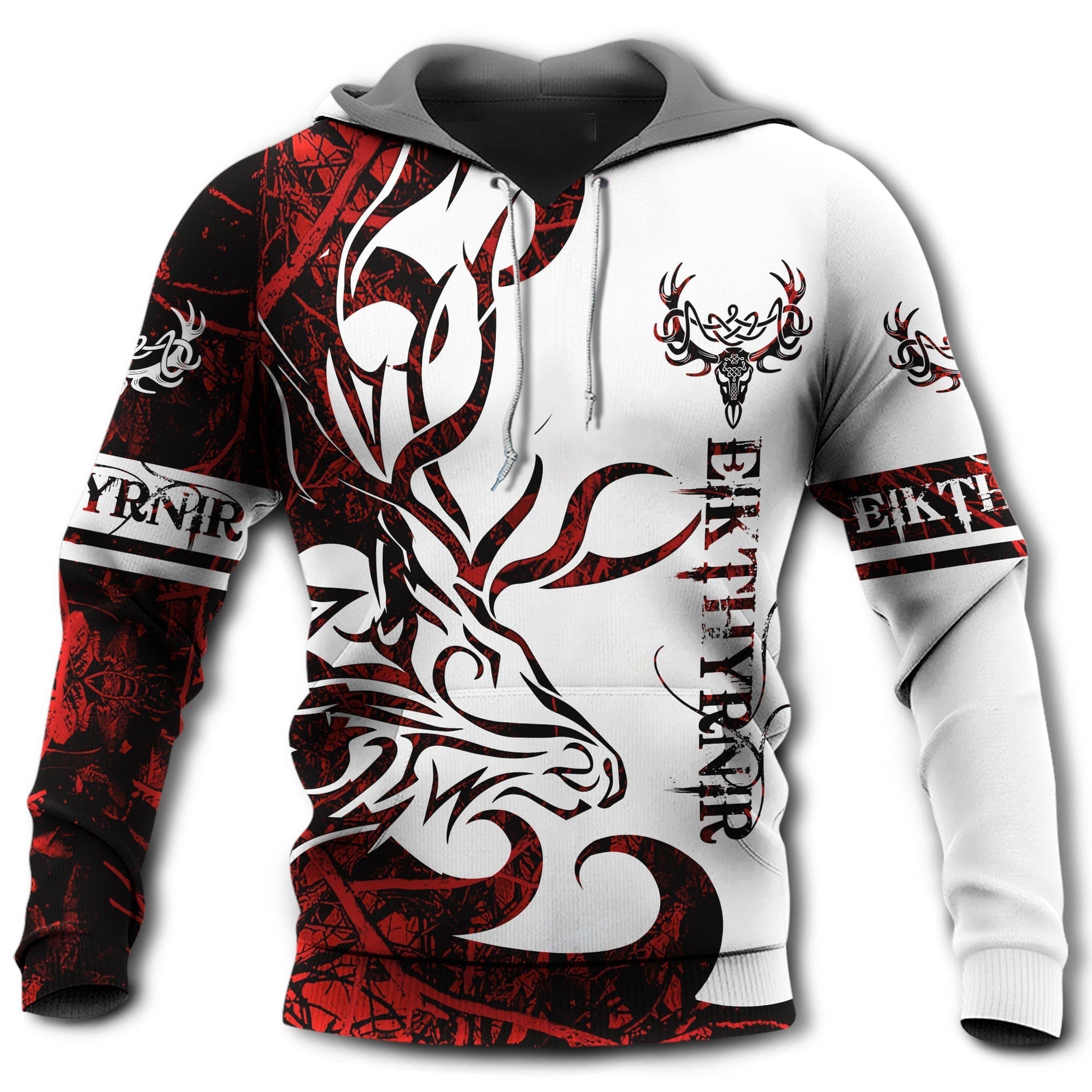 Viking Eikthrnir Legend Red And White - Hoodie