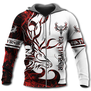 Viking Eikthrnir Legend Red And White - Hoodie