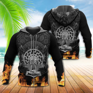 Viking Fire Black - Hoodie